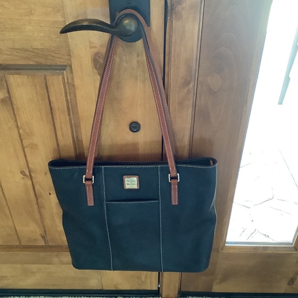 Dooney and Bourke Black Pebbled Leather Tote - Picture 1 of 4